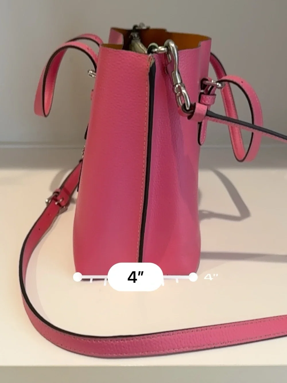 Coach Pink Leather Mollie Tote Purse with Crossbody Strap